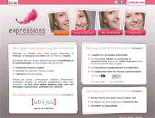 Tablet Screenshot of expressions-traduction.com